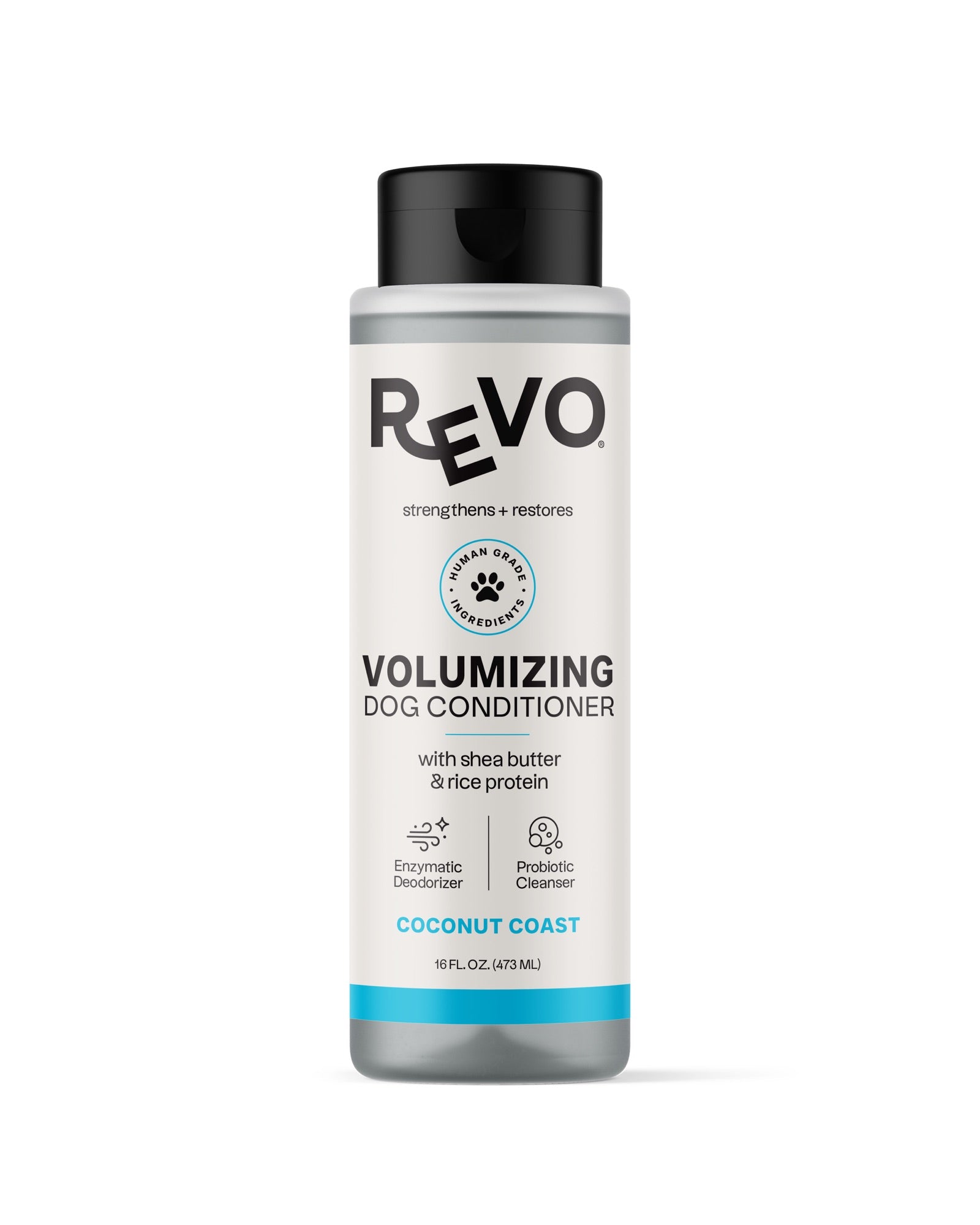 REVO Volumizing Dog Conditioner, Coconut Coast, 16 fl oz bottle, front