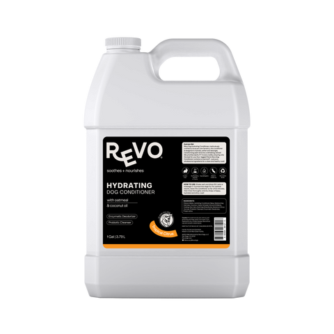 Revo Dog Conditioner 1 gallon size for soft, shiny, healthy coats