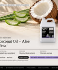 Revo Gentle Dog Shampoo, Midnight Plumeria: key ingredients coconut oil + aloe vera, sensitive + tearless, label benefits