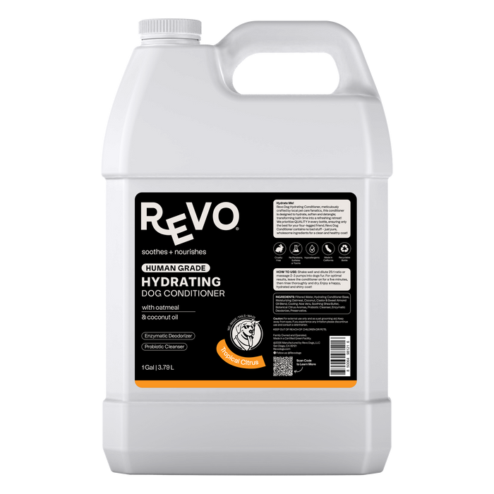 Revo Hydrating Dog Conditioner, Tropical Citrus, 1 gallon, front