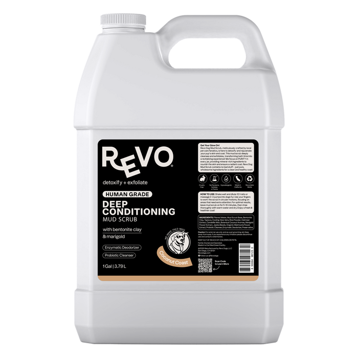 Revo Deep Conditioning Mud Scrub, Coconut Coast, 1 gallon, front