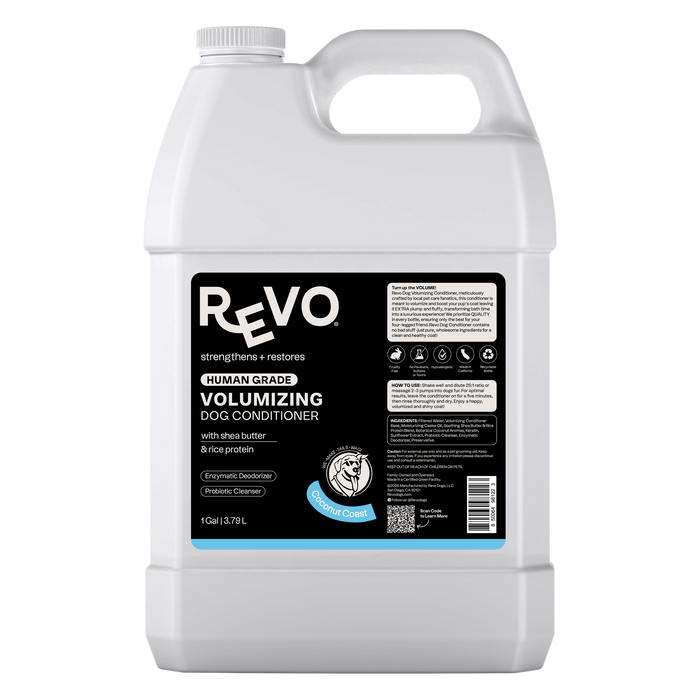 Revo Volumizing Dog Conditioner, Coconut Coast, 1 gallon, front